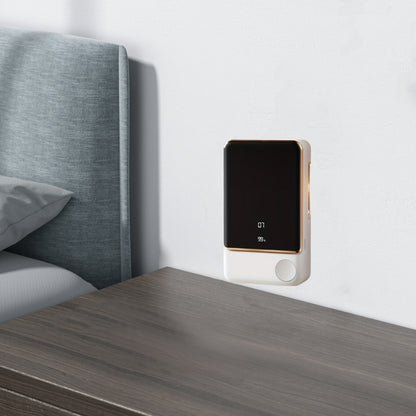 Sleek Beige Aromatherapy Diffuser Humidifier USB Powered 300mL h Mist Dispenser with Essential Oil Storage Push Button Control