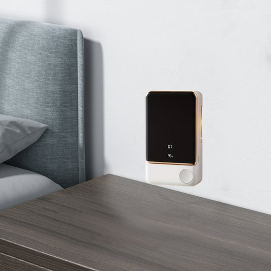 Sleek Beige Aromatherapy Diffuser Humidifier USB Powered 300mL h Mist Dispenser with Essential Oil Storage Push Button Control