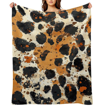 Anti-Pilling Flannel Blanket Abstract Leopard Print