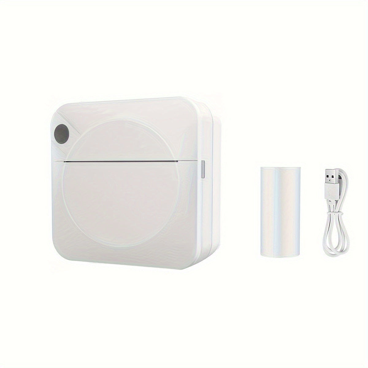 Portable Mini Photo Printer Wireless Thermal for Smartphones Inkless Printing Gift Study Label Includes 1 Roll Paper