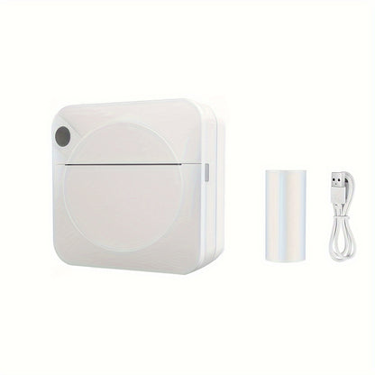 Portable Mini Photo Printer Wireless Thermal for Smartphones Inkless Printing Gift Study Label Includes 1 Roll Paper