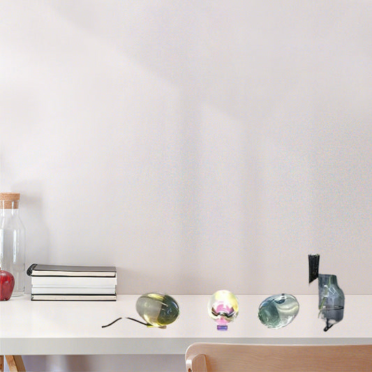 LED Angel Eyes Projection Lamp USB Powered Color Changing Night Light with 4 Films for Bedroom Office Home Decoration Ambient Lighting