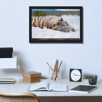 Snow Tiger Cub Canvas Wall Art – Modern Framed Home Décor (19)