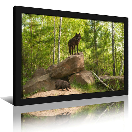 Forest Wolves Canvas Wall Art Wildlife Home Decoration-33