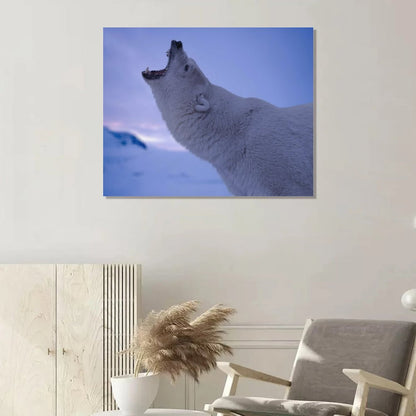 Arctic Majesty Polar Bear Canvas Wall Art-017