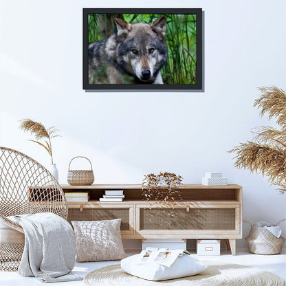 Wolf Pair Canvas Painting Forest Animal Wall Picture-35