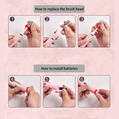 Electric Toothbrush Set Y803-4 Includes 4 Brush Heads Battery Operated Travel Toothbrush Affordable Gift Idea