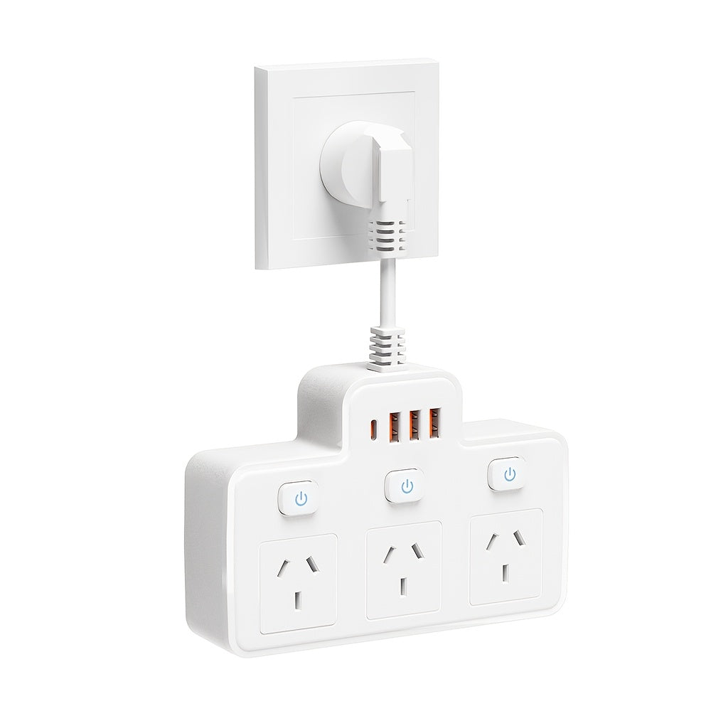 Smart Power Outlet Australian Standard Wall Mounted Socket 2500W Single Control Switch Black White Color Highquality Sturdy For Renters Office