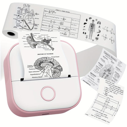 Mini Pocket Printer Phomemo T02 Wireless Label Maker with Sticker Paper Thermal Paper Compatible iPhone iPad Android Doodle Dash Notes Memo
