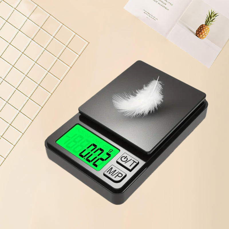 1000g 0.01g Digital Pocket Scale with LCD Backlit Tare Function Plastic Lightweight for Jewelry Food Ounces Grains