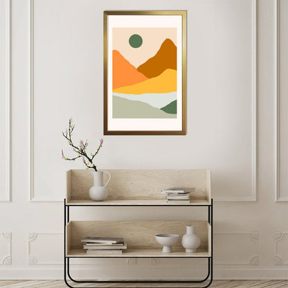 Abstract Mountain Sunset Wall Art Print – Modern Nature Decor-30