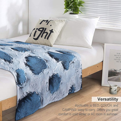 Modern Abstract Print Flannel Blanket for Bedroom