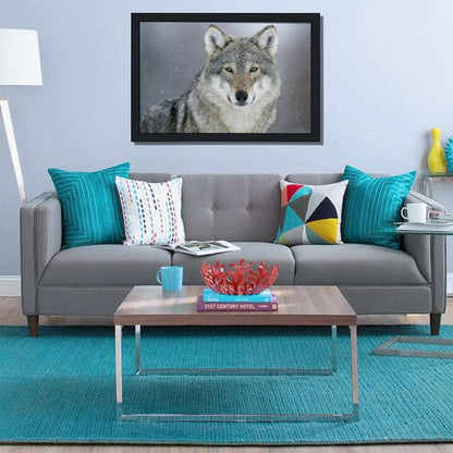 Wild Wolves Wall Art Black Frame Nature Home Decor-22