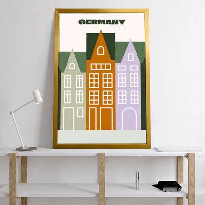 Germany Cityscape Art Print, Modern Travel Wall Decor Poster-23