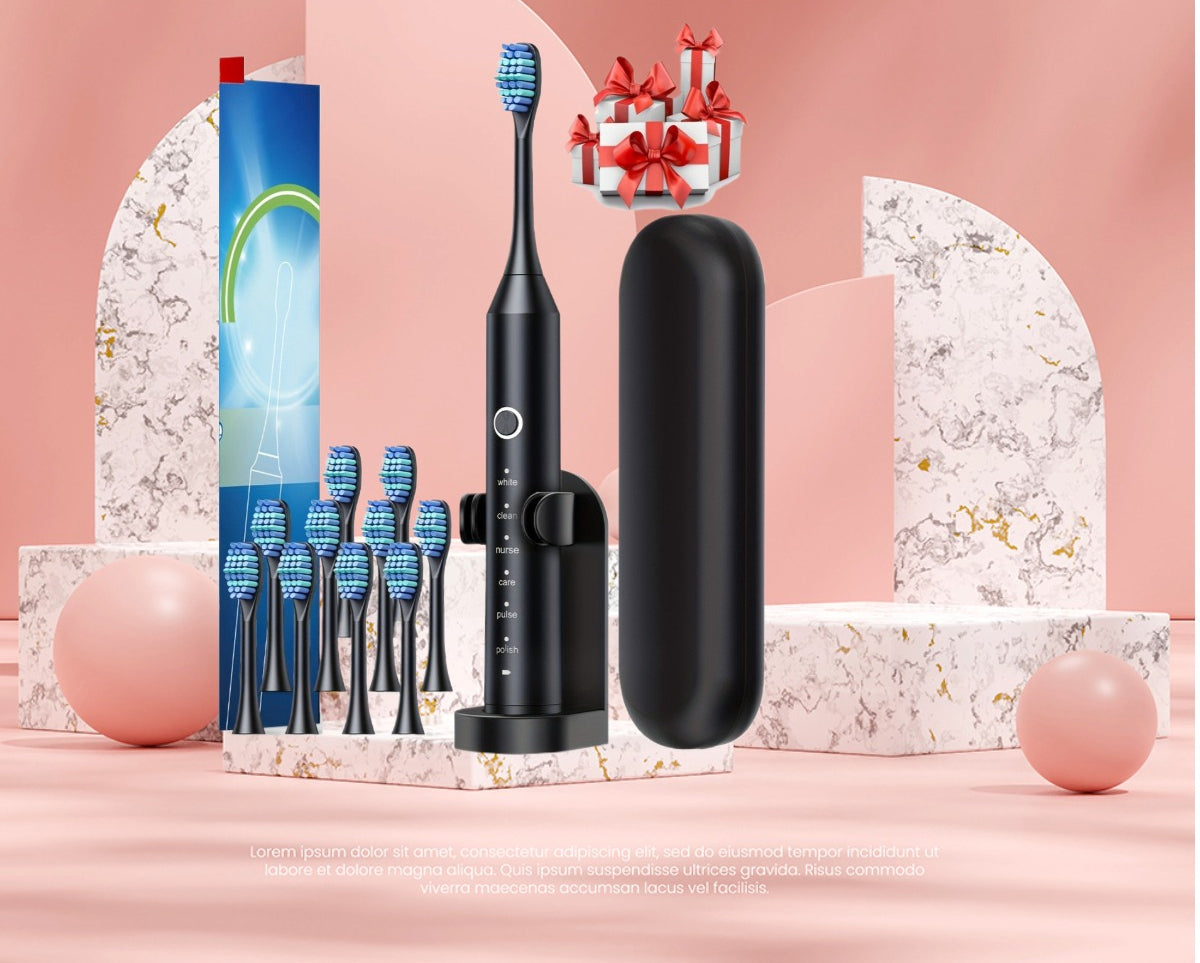 USB Rechargeable Electric Toothbrush for Adults 6 Cleaning Modes Auto Timer Oral Care Gift Teeth Whitening Gum Care Deep Cleaning Massage