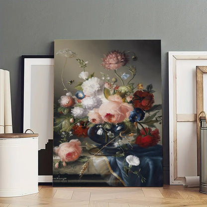 Delicate Floral Canvas Artwork with Hook Set 30