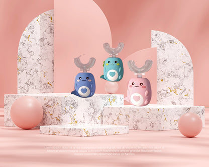 Fun Cartoon Electric Toothbrush for Kids 3 Modes IPX7 Waterproof 60s Smart Reminder Soft Silicone Great Birthday Present