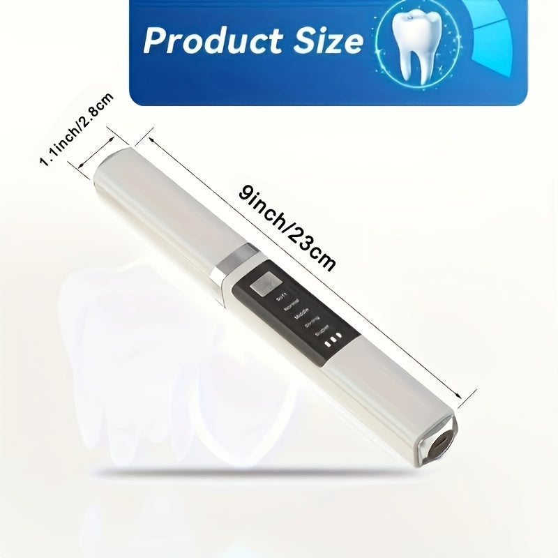 Cordless Electric Toothbrush 5 Modes USB Rechargeable 2 Replaceable Heads Dental Plaque Remover 2 LED Lights 36V Power Portable Teeth Cleaner New Year Gift