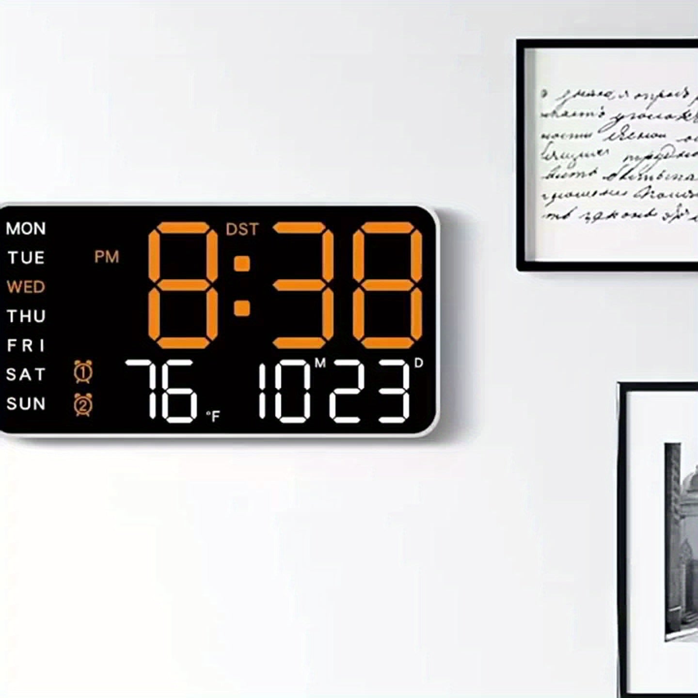 Smart Digital Clock with Voice Control Temperature Date Week Display Dual Alarm Sleep Tracker 12/24-Hour Format Brightness Adjustment