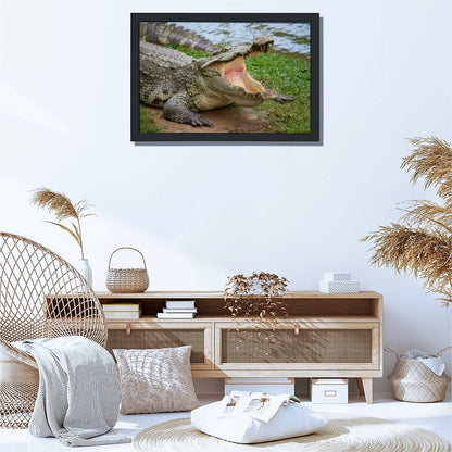 Modern Wildlife Art Crocodile Canvas Wall Decoration