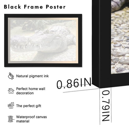 Alligator Canvas Painting Nature Animal Wall Picture