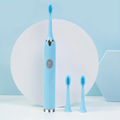 Electric Toothbrush with 3 Brush Heads Portable Travel Toothbrush Rechargeable Battery-Powered 36V or Below Includes Replacement Heads