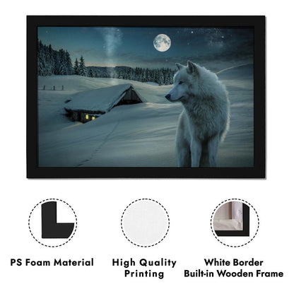 Wolf Couple Wall Art Nature Wildlife Canvas Decoration-54