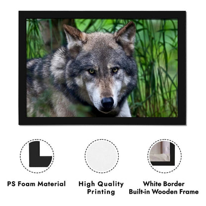 Wolf Pair Canvas Painting Forest Animal Wall Picture-35