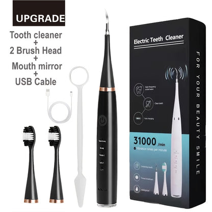 USB Rechargeable Electric Tooth Cleaning Kit 500mAh Lithium Battery Portable for Travel Home Use Fathers Mothers Day Gift Idea