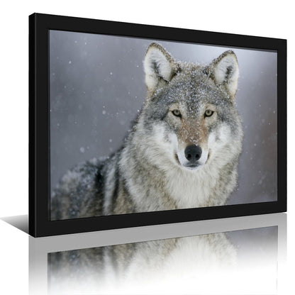 Wild Wolves Wall Art Black Frame Nature Home Decor-22