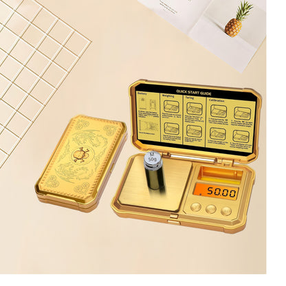 Precision Digital Mini Scale 0.01g x 200g with LCD Backlight 6 Measurement Units Tare Function Battery-free Operation Portable Jewelry Tea Scale Ideal for Home Office Lab