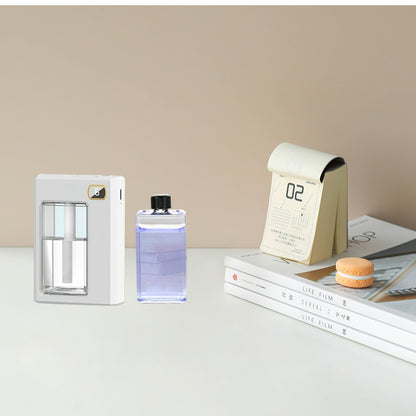 Automatic Fragrance Diffuser Smart Aroma Diffuser 8pcs Essential Oil USB Rechargeable Multifunctional Spray Machine Humidifier and Freshener Countertop Wall Mounted for Home