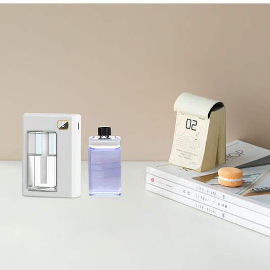 Automatic Fragrance Diffuser Smart Aroma Diffuser 8pcs Essential Oil USB Rechargeable Multifunctional Spray Machine Humidifier and Freshener Countertop Wall Mounted for Home