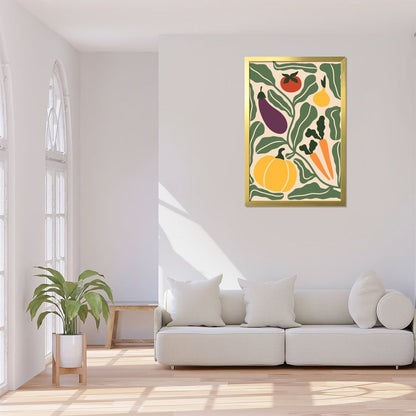 Vegetable canvas art and acrylic cover 25