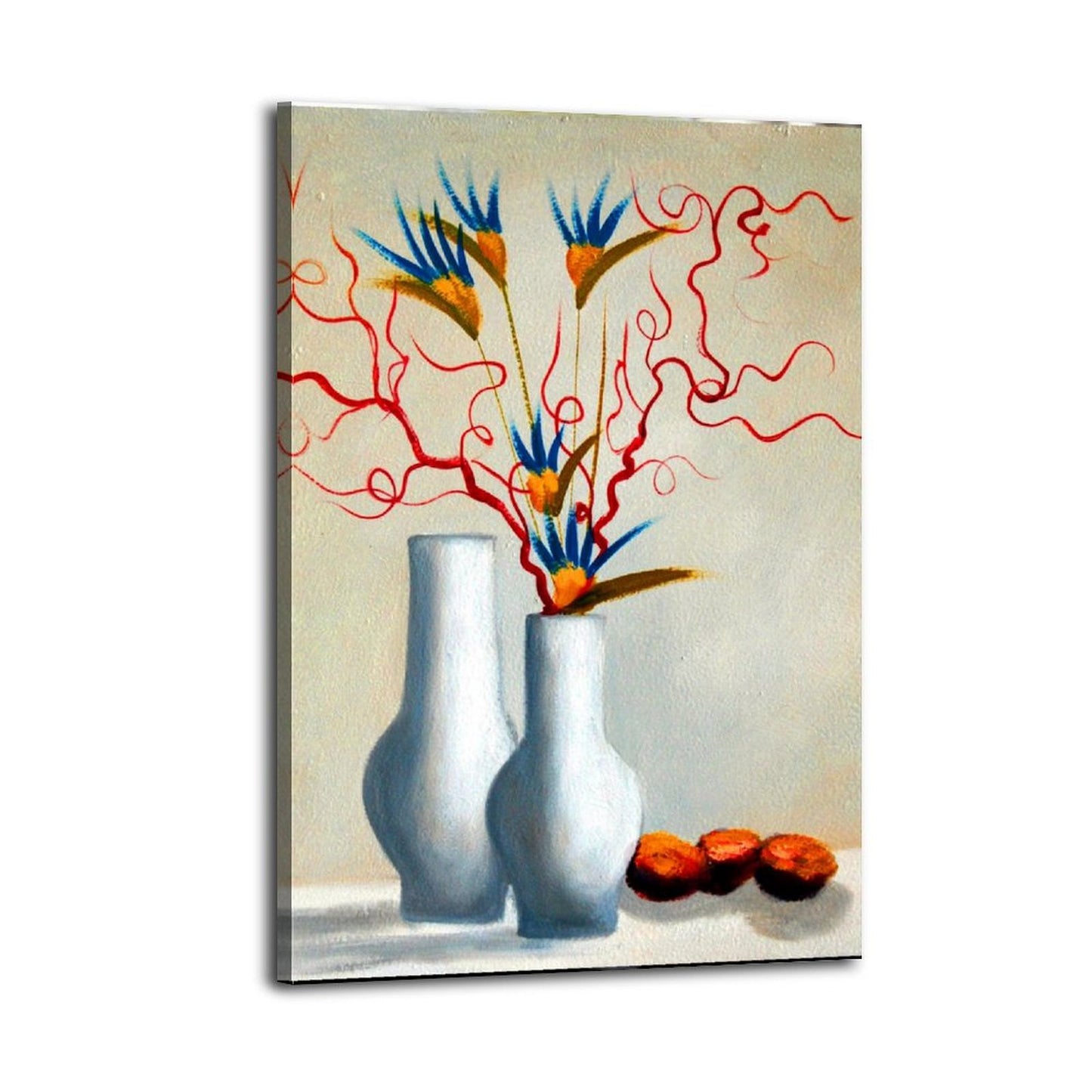 Framed Floral Canvas Picture for Elegant Spaces 12