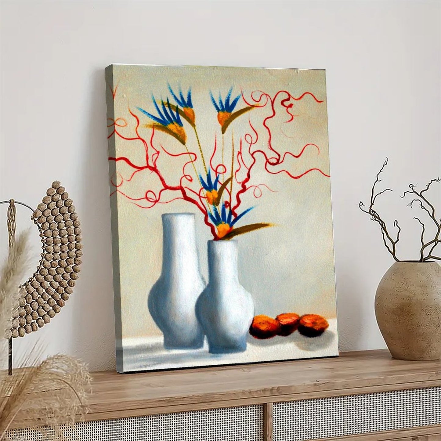 Framed Floral Canvas Picture for Elegant Spaces 12