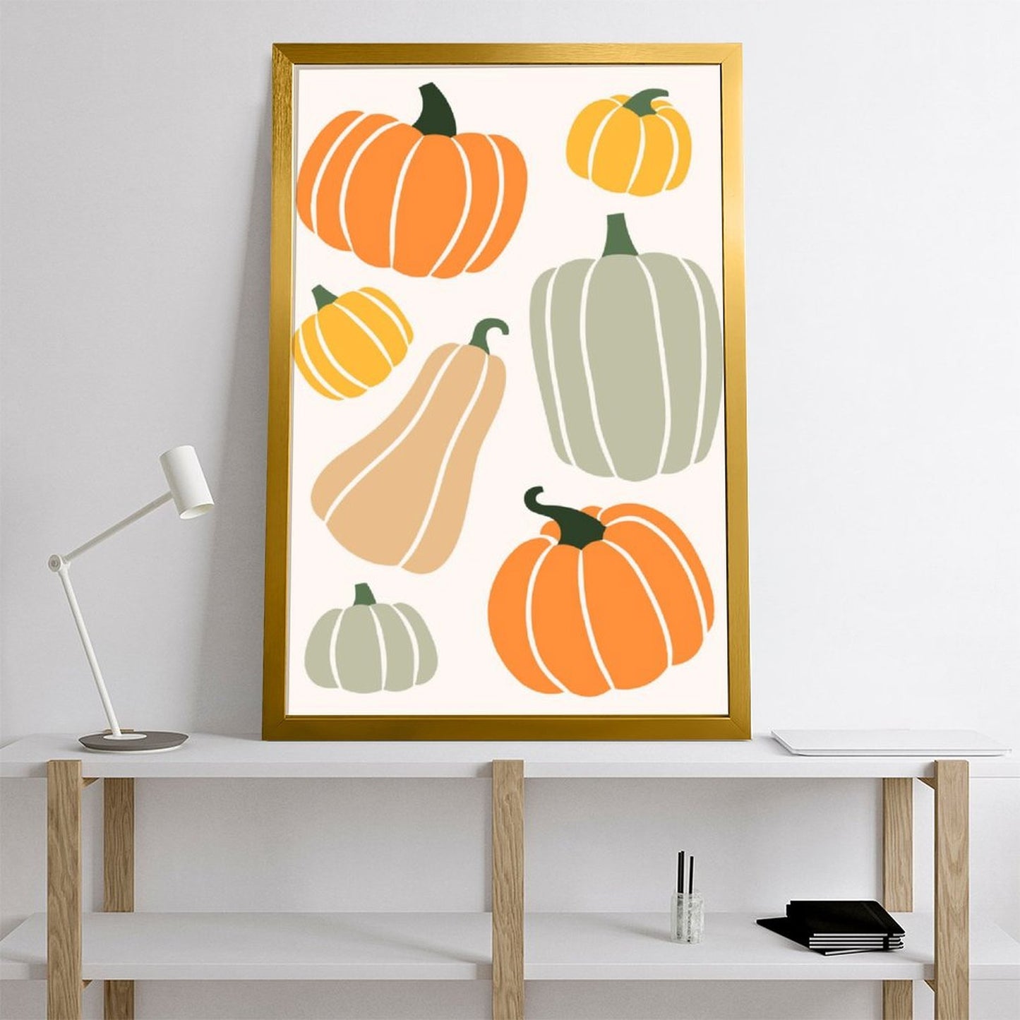Pumpkin canvas art and acrylic cover 3