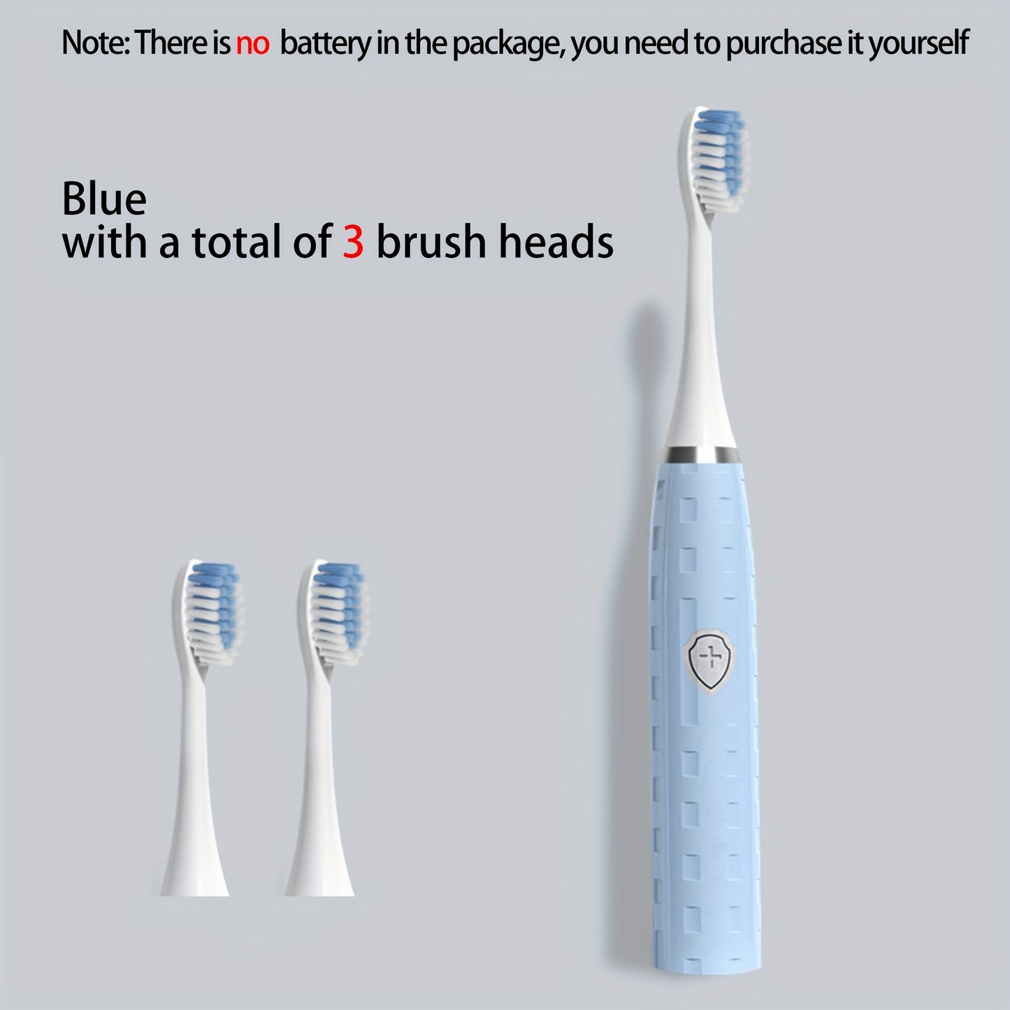 Travel Electric Toothbrush Set Model Y803 with 3 Brush Heads One-Click Start Battery-Free Portable Design