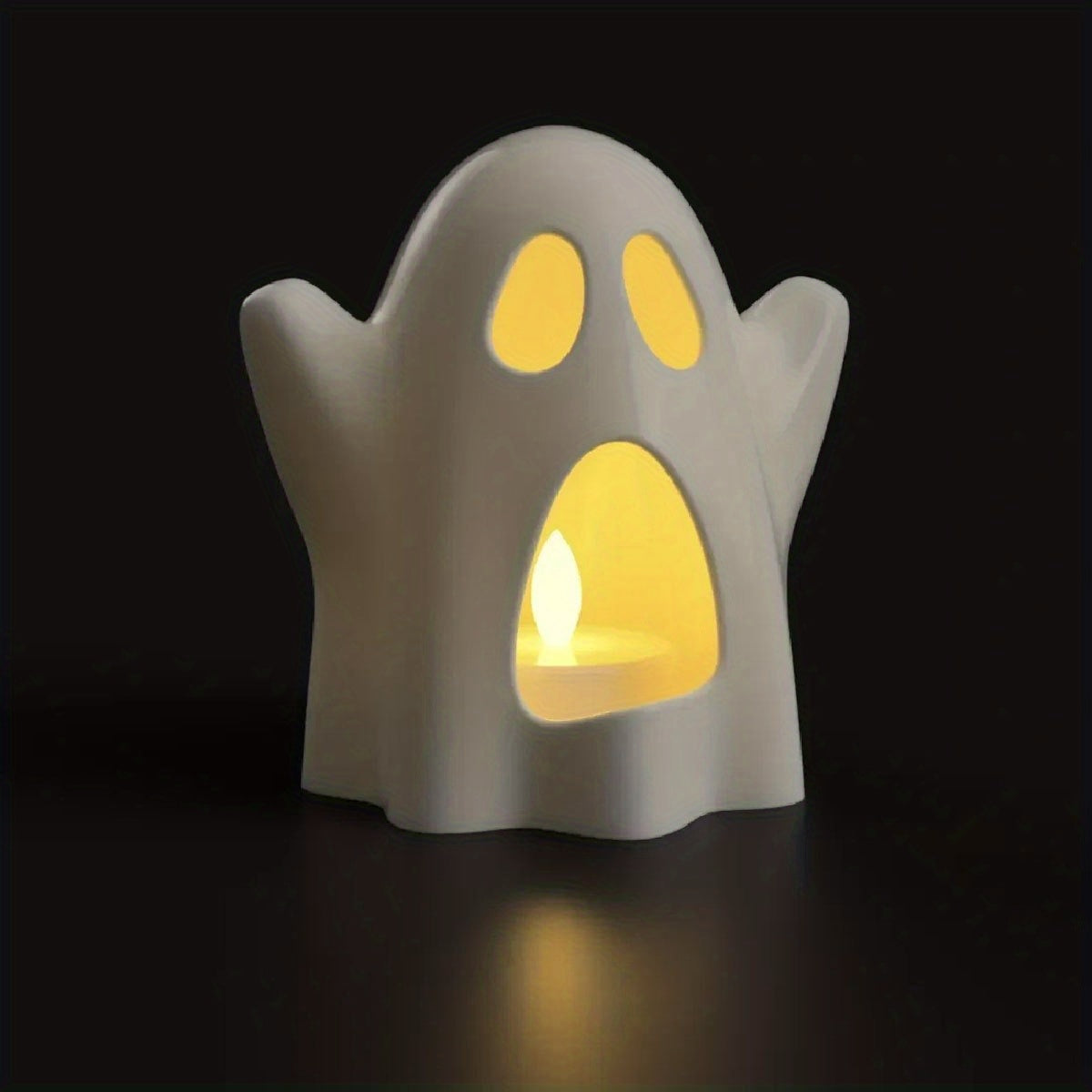 Creative Ghost Candle Holder for Halloween Christmas | Spooky Cute Home Decor | Living Room Tabletop Display | Party Accessories | Perfect Gift No Candle