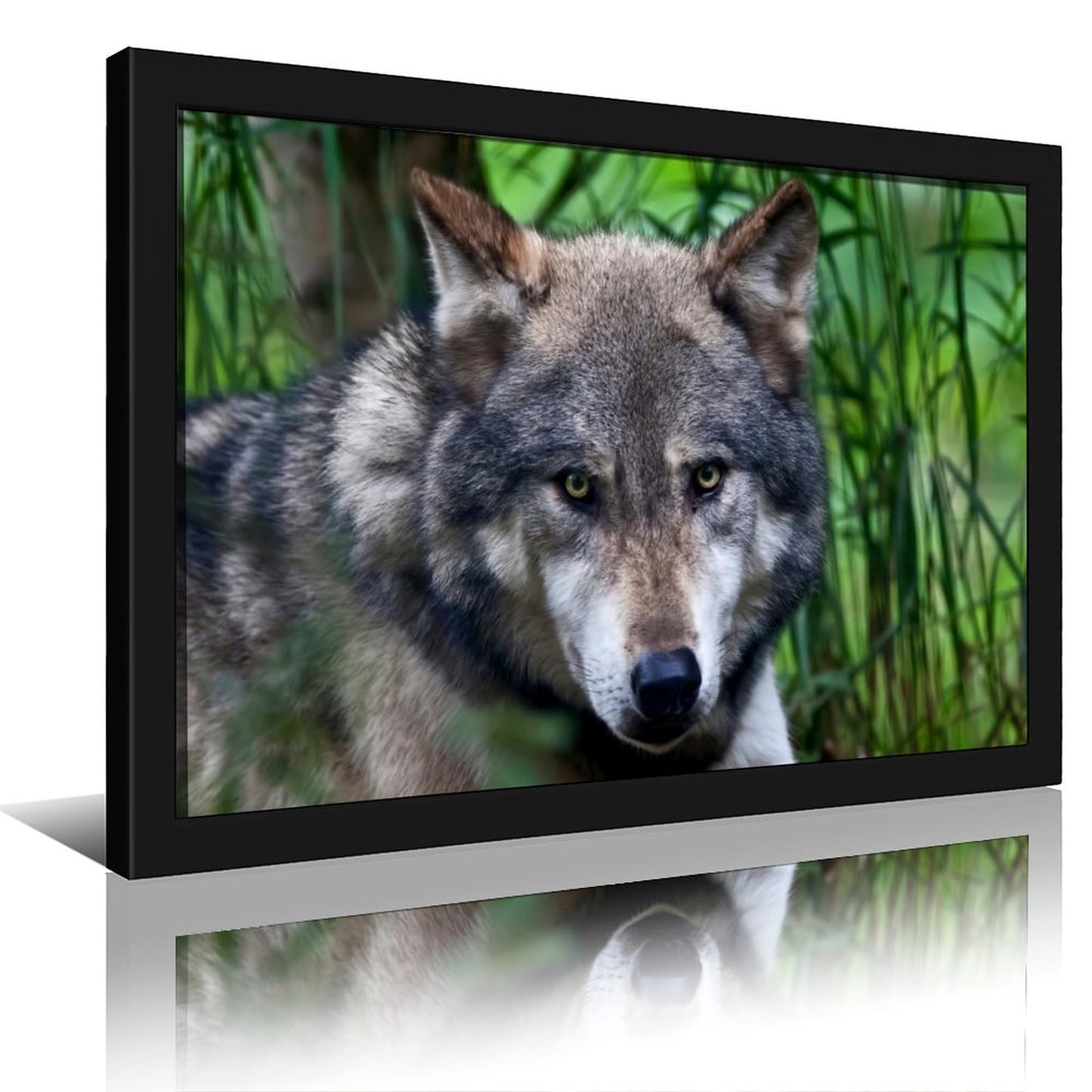 Wolf Pair Canvas Painting Forest Animal Wall Picture-35