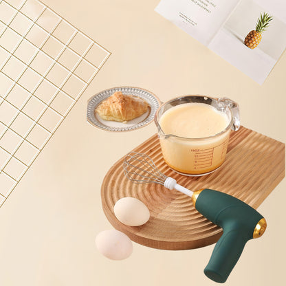 3-Speed USB Rechargeable Hand Blender Portable Electric Mixer for Baking Cakes Cookies Muffins Pancakes Lightweight Easy-to-Use Ideal for Home Bakers and Professionals