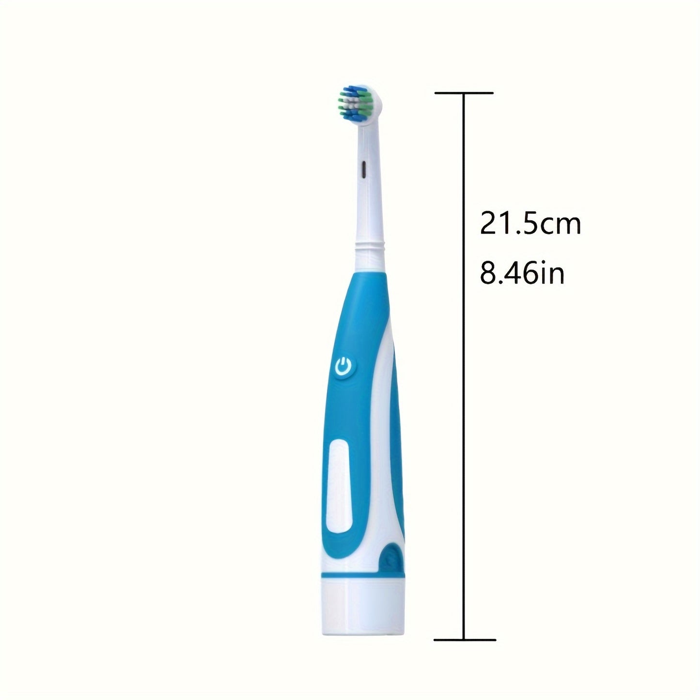 Adult Whitening Electric Toothbrush Round Rotating Head Soft Nylon Bristles Replacement Head Included Dry Battery Powered Unisex Dental Care Toothbrush