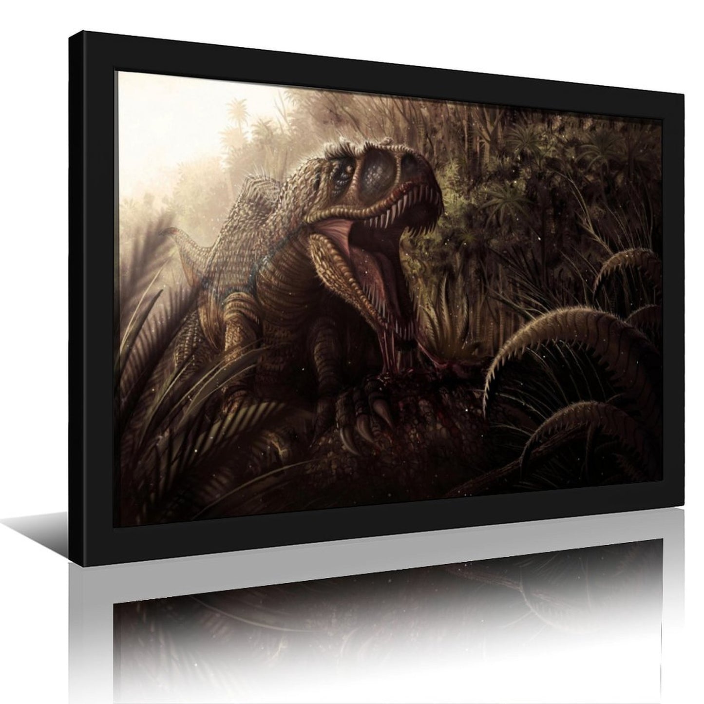 T-Rex Roar Canvas Wall Picture Jurassic Home Decor-02
