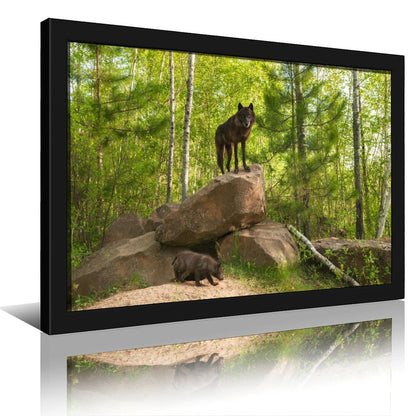 Forest Wolves Canvas Wall Art Wildlife Home Decoration-33