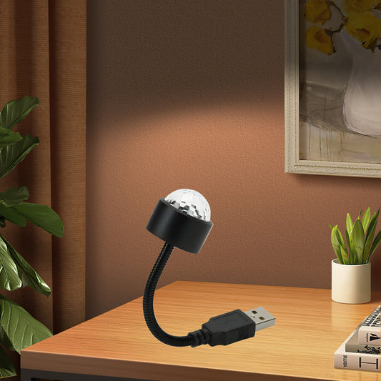 1pc USB Starry Sky Night Light LED Projector for Indoor Disco Party Music Rhythm Stage Effect Atmosphere Lighting