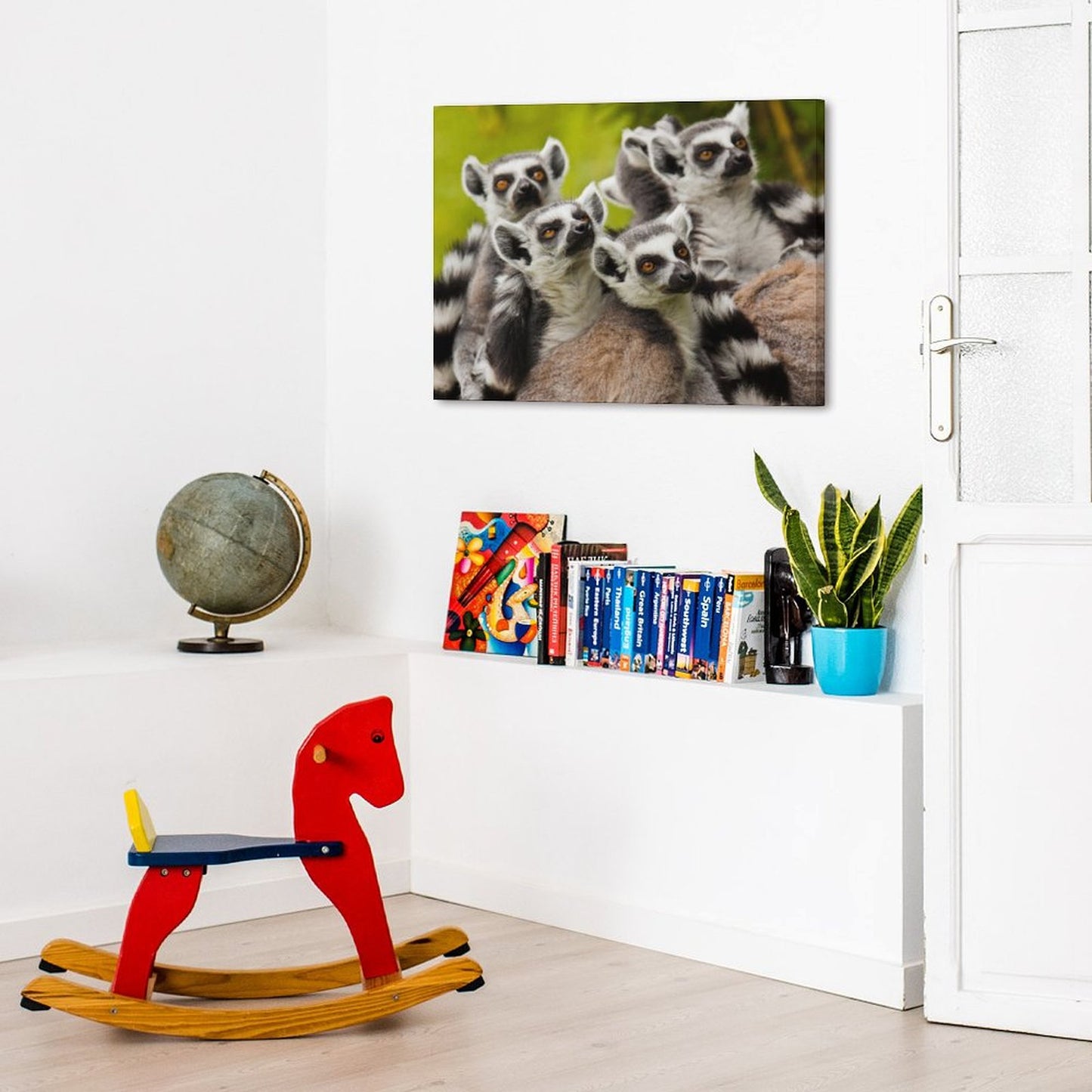 Wild Lemur Wall Picture Nature Animal Framed Decor-06