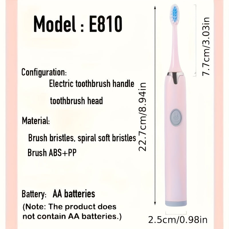 Electric Toothbrush with 3 Brush Heads Portable Travel Toothbrush Rechargeable Battery-Powered 36V or Below Includes Replacement Heads