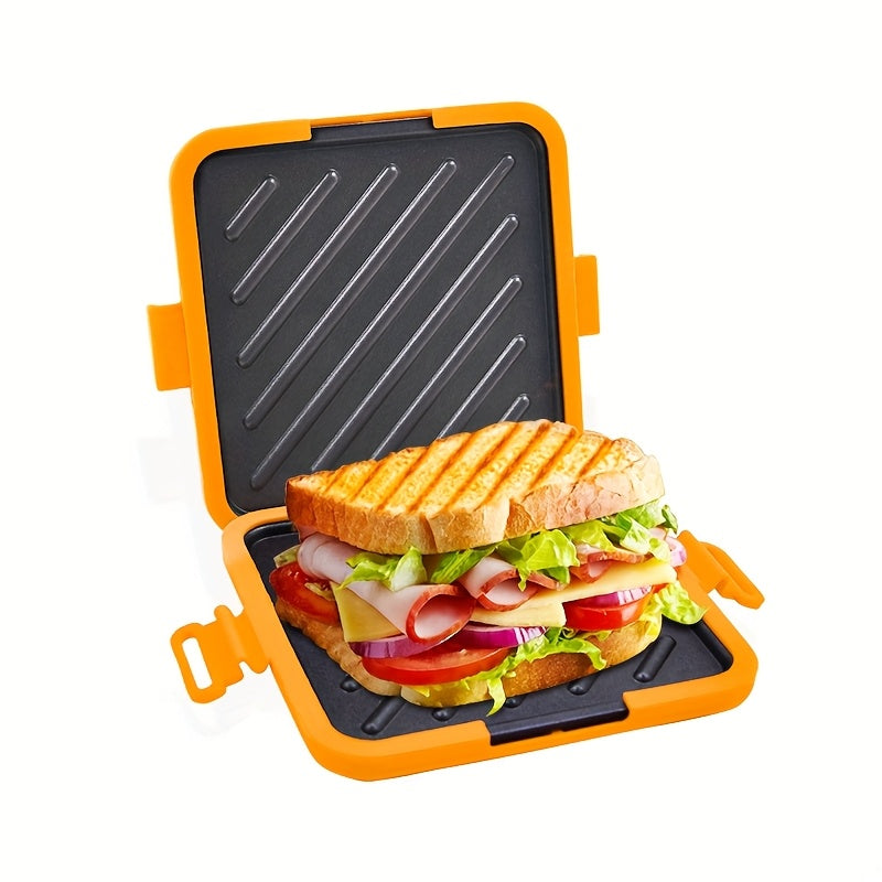 Universal Microwave Sandwich Maker Non Stick Baking Tray Bake Crispy Bread No Oven Required Also For Pork Ribs Chicken Wings Steaks Sausages Fish Steaks