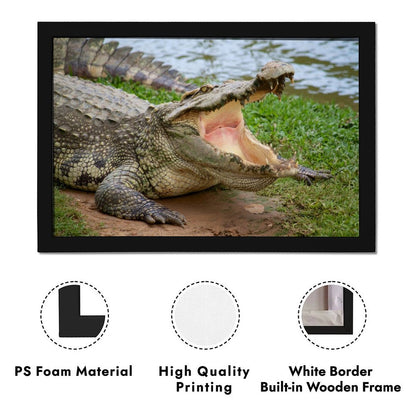 Modern Wildlife Art Crocodile Canvas Wall Decoration