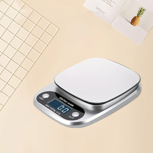 Stainless Steel Digital Kitchen Scale High Precision Grams Ounces Compact Design Perfect for Cooking Baking Meal Prep Ideal for Apartments Dorms Essential Back to School Tool Kitchen Essentials Modern Kitch